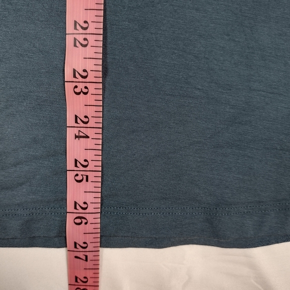 SOFT SURROUNDINGS Teal Beckett Cutout Keyhole Tunic Top SIZE PL - Picture 6 of 9